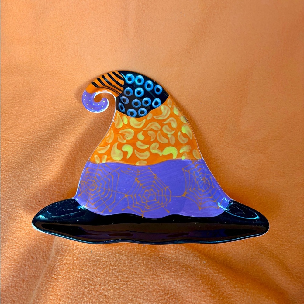 Colorful Witch Hat Decorative Plate